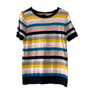 1901 Crewneck Sweater Multicolor Stripes Women’s Size Medium NWOT